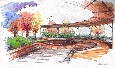 景觀效果圖|空間|景觀設計|語MOW 